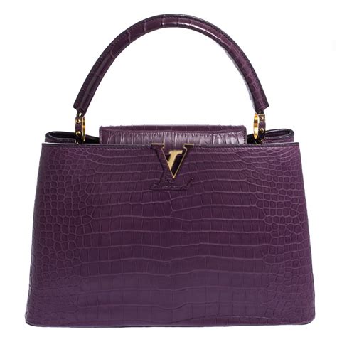 louis vuitton purple crocodile purse|Louis Vuitton alligator handbags.